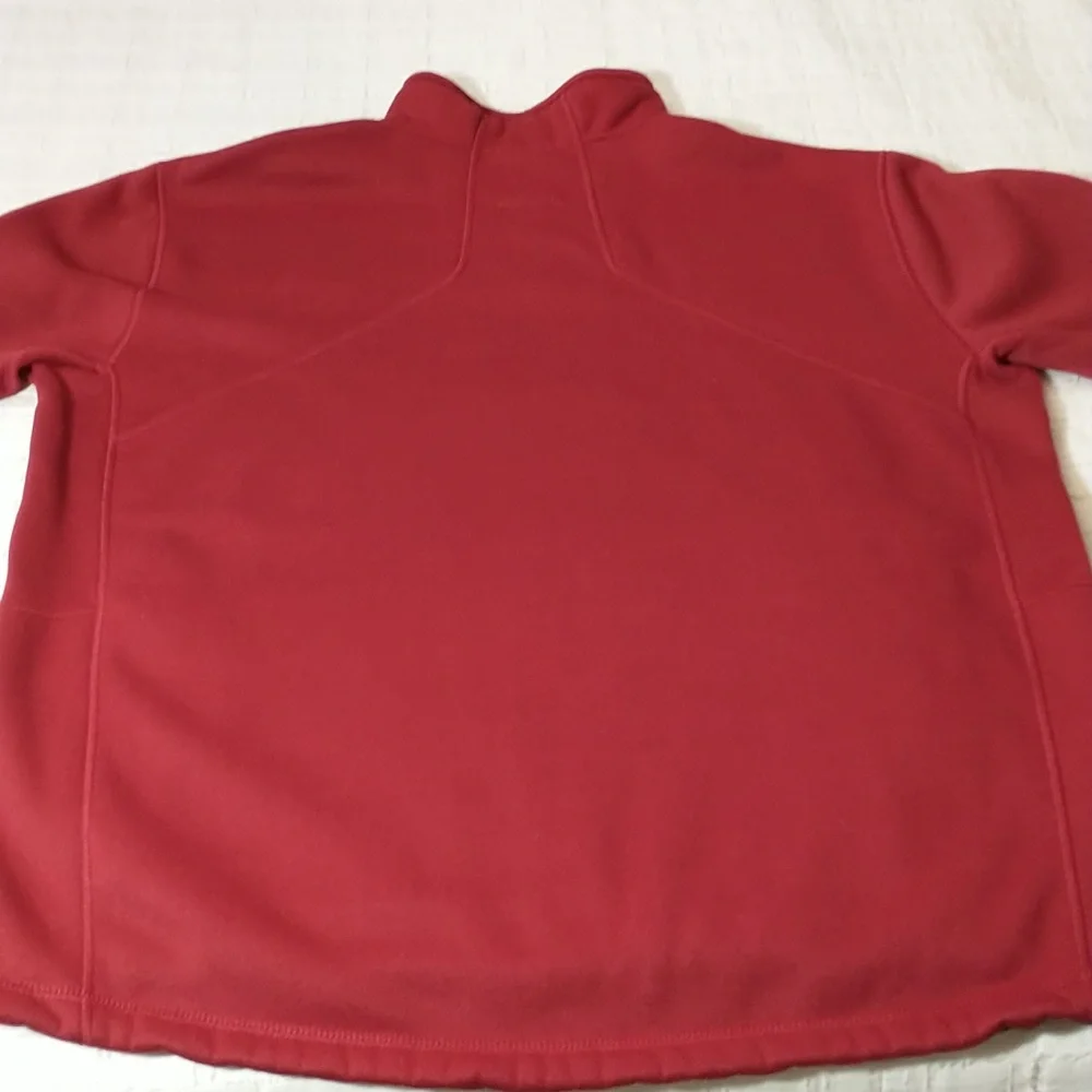 North Face 1/4 Zip Sweater Pullover, Vintage, Deep Red, Men's Size XL, Thick,USA